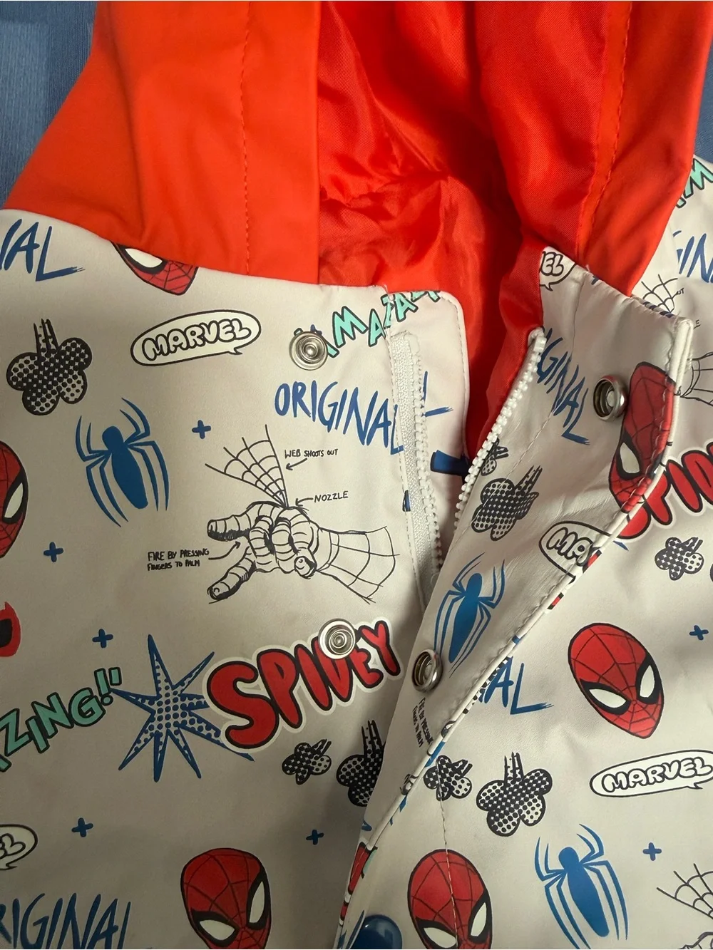 Disney Marvel Spidey and his Amazing Friends rain jacket for kids